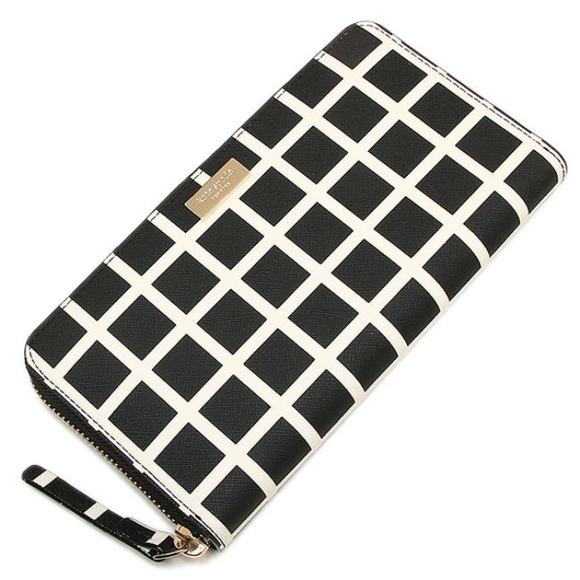 Kate Spade Laurel Way Printed Check Neda Wallet - Picture 3 of 8